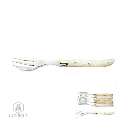 Couteaux fourchettes dessert ivoire Laguiole