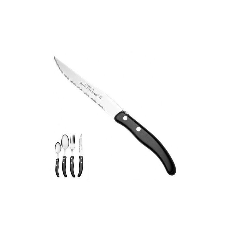 Couteau à fruits noir 20,5cm - market laguiole - couteau à fruits noir  20,5cm market Laguiole
