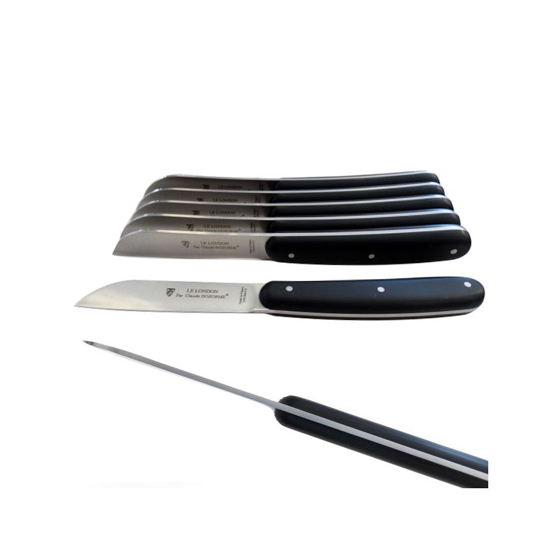 6 blacksleeve table london knife, 1st choice with curved blade