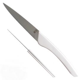 couteau Bistrot, manche polymère blanc fabrication française à l'unité