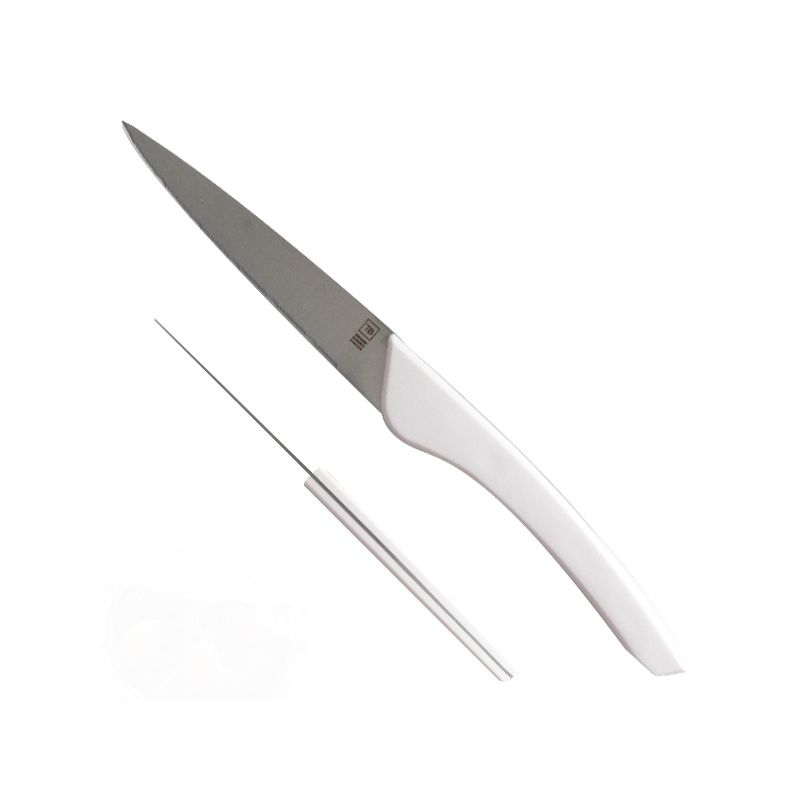 6 couteaux Bistrot, manche polymère blanc, fabrication française