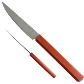 Steak knife - orange handle...