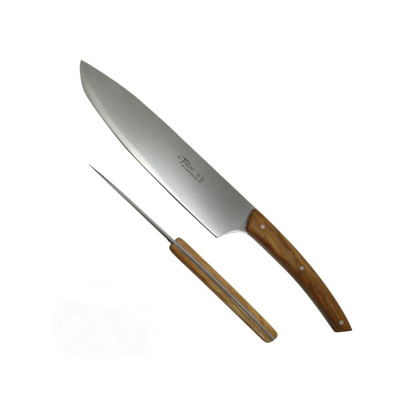Couteau trancheur, à découper Le Thiers 18cm manche olivier