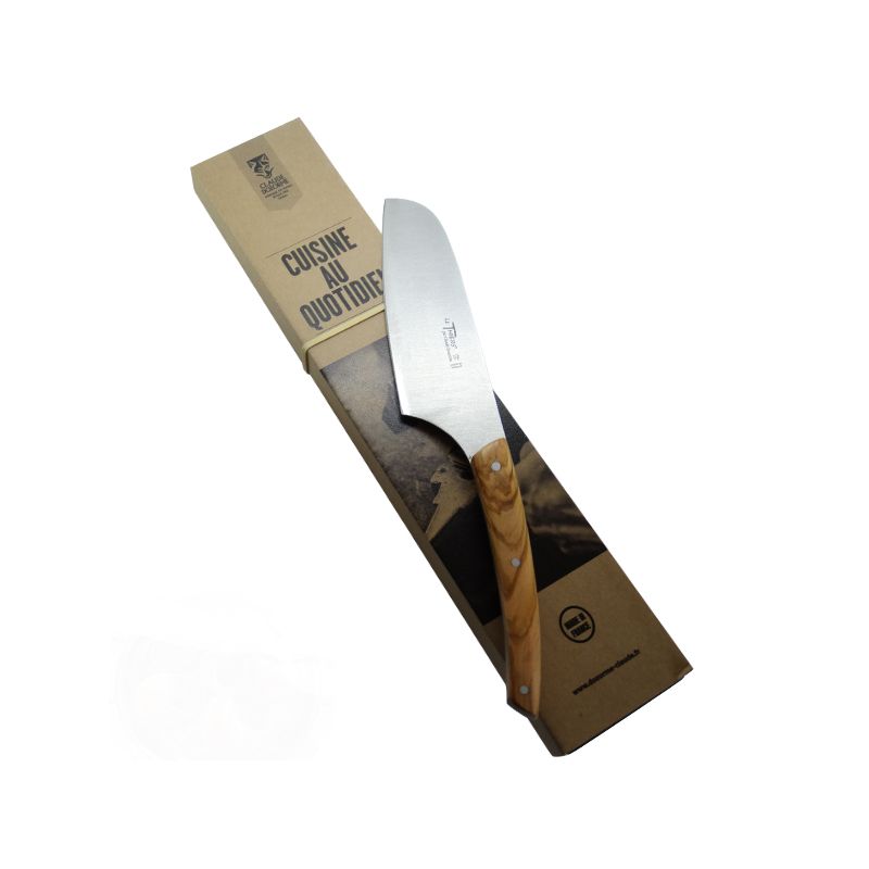 Couteau trancheur, à découper Le Thiers, 16cm, manche olivier avec son packaging