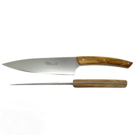 Couteau trancheur à découper Le Thiers, 16cm manche olivier fabrication Française