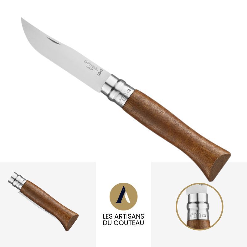 Opinel Tradition knife 9cm stainless steel blade walnut handle