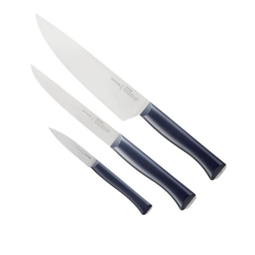 lot 3 knives opinel kitchen of the beech handle