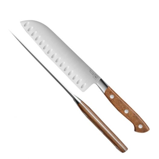 Santoku, Cuisine et Office GEORGES en noyer- Les Artisans du Couteau
