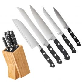 Block of 5 kitchen knives...