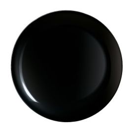 Black round dinner plate -...