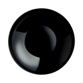 Black round soup plate -...