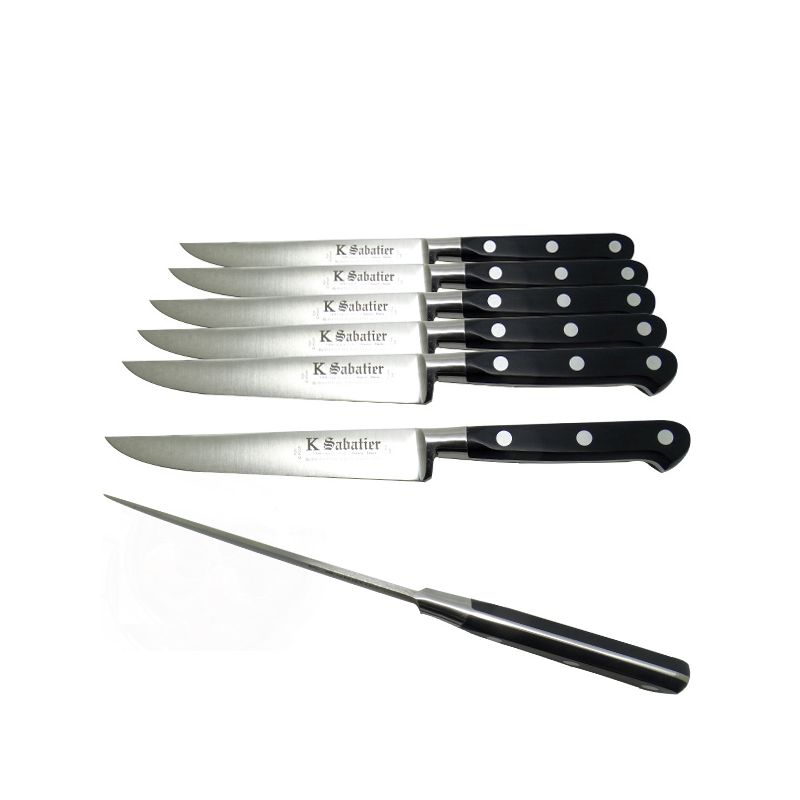6 sabatier steak knives 23cm, polymere ABS, original, french manufacture,  professional