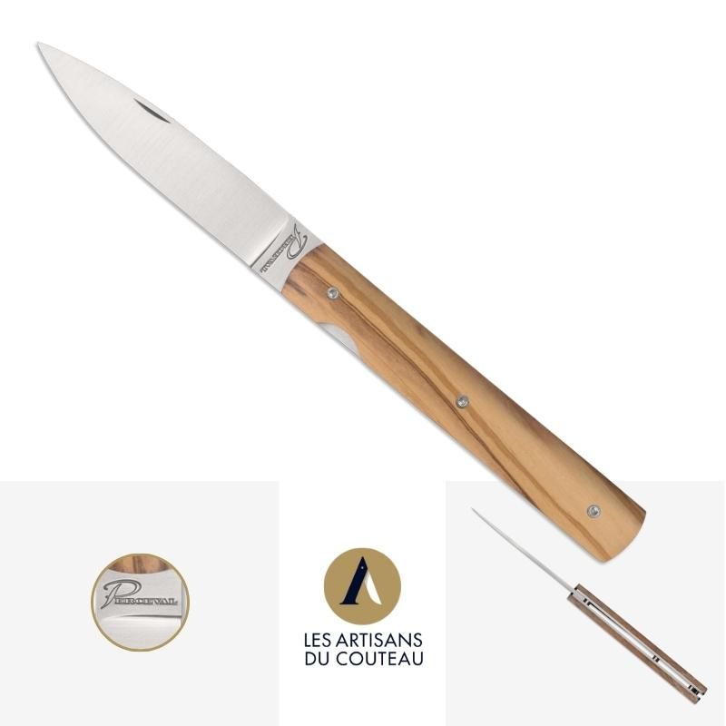 Couteau pliant artisanal en bois d'olivier, vente au meilleur prix