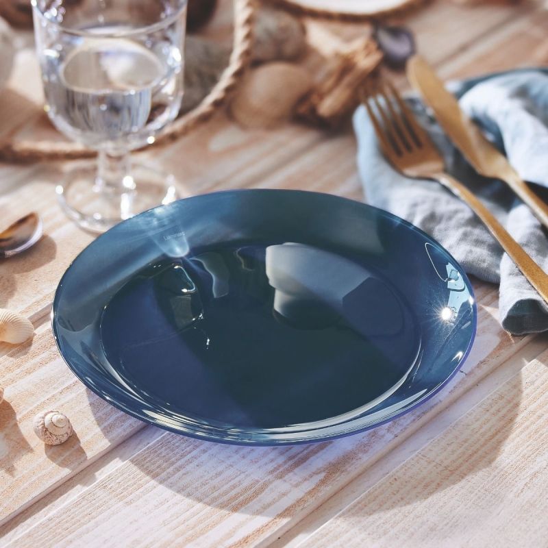 Dessert Plate Navy, Minimalist Style, and Unique Blue Color Les