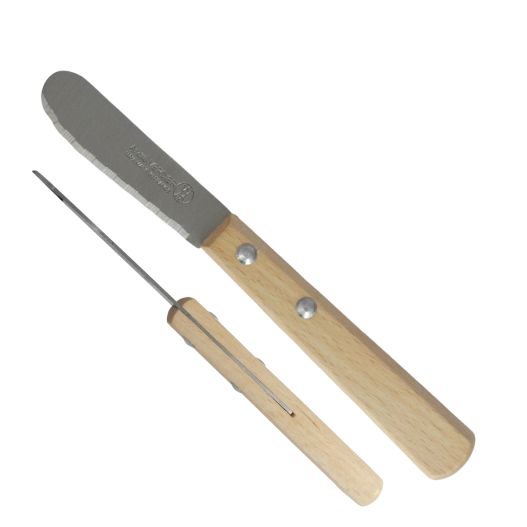 Couteau de chef, manche en bois de hêtre, 33 cm