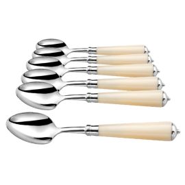 Set of 6 ivory tablespoons...