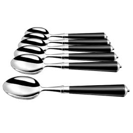 Set of 6 black tablespoons...